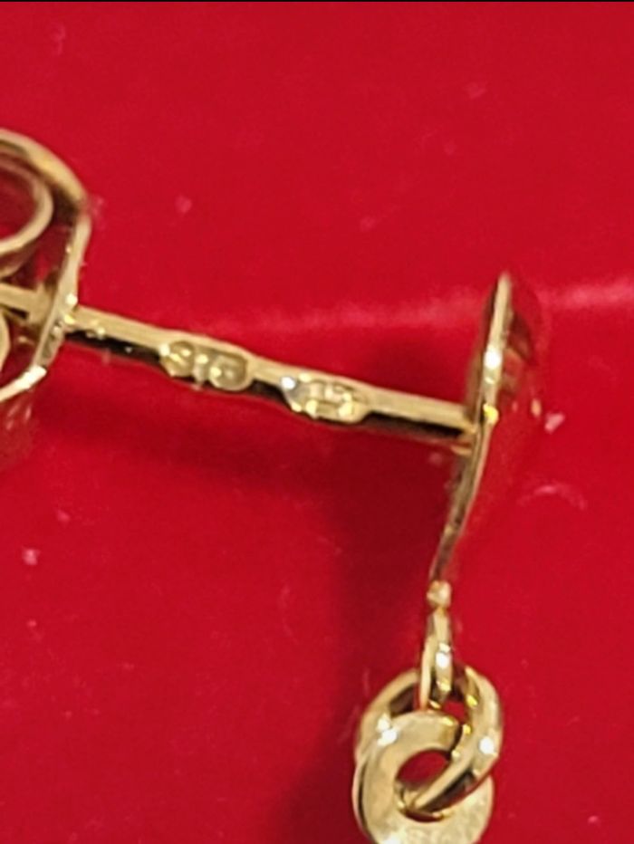 Boucles d'oreilles Pendantes en or 375/9 carats - photo numéro 4