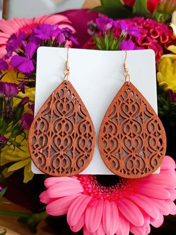 Boucles d'oreilles bois