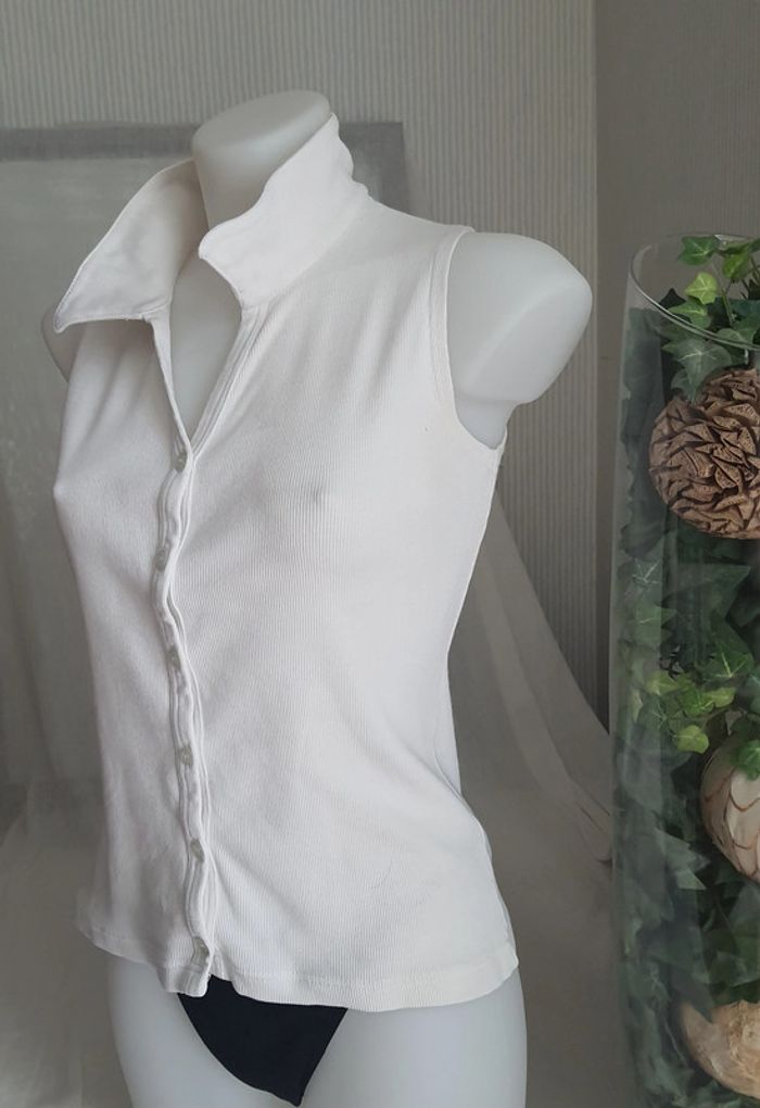 Top blanc "Daniel Hechter" taille 38/M - photo numéro 2