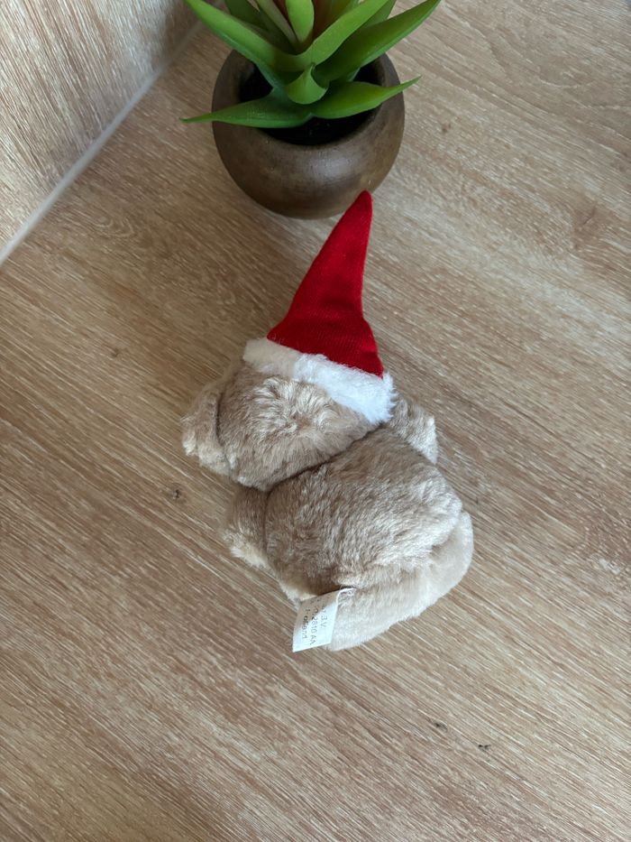 Mini peluche ourson chapeau de Noël - photo numéro 3