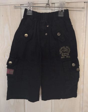 Bermuda toile noir - Même pas peur - 5ans