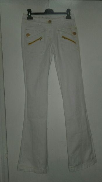 Pantalon Morgan neuf blanc et doré