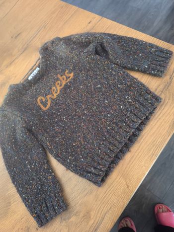 Pull en laine creeks marron et multicolore 3 ans