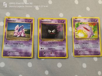 3 cartes Pokémon base  2016