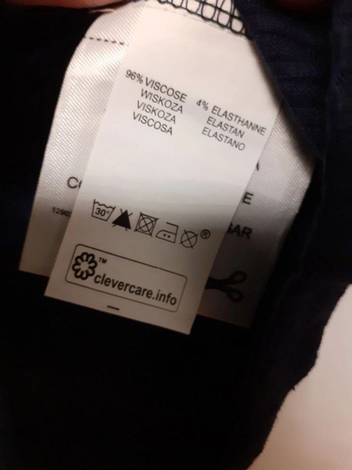 Tee-shirt  bleu Marine/crème 42/44 - photo numéro 8