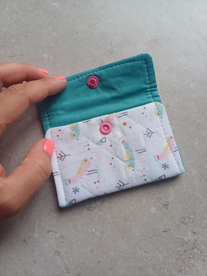 Pochette porte carte en coton épais - photo numéro 3