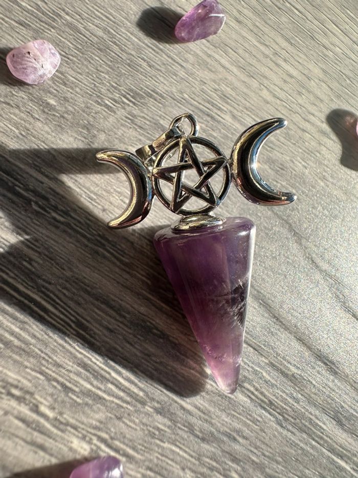 Pendentif en Améthyste véritable de Madascgar - Pierre naturelle - photo numéro 3