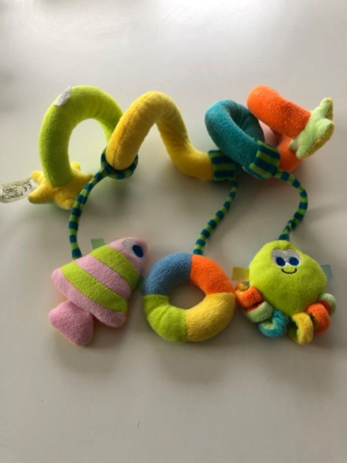 Spirale d’activité en tissu - thème poisson