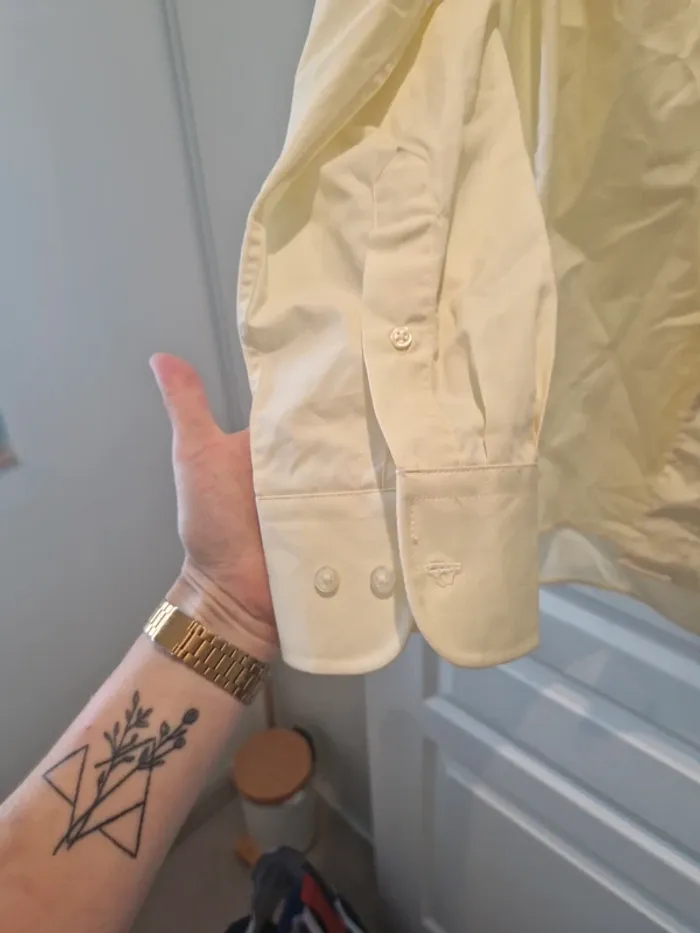 Belle chemise vintage jaune taille l yves dorsey tres bon etat - photo numéro 4