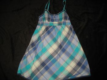 ROBE A BRETELLES ÉCOSSAIS BLEU "CACHE CACHE" - TAILLE 42 - n°21
