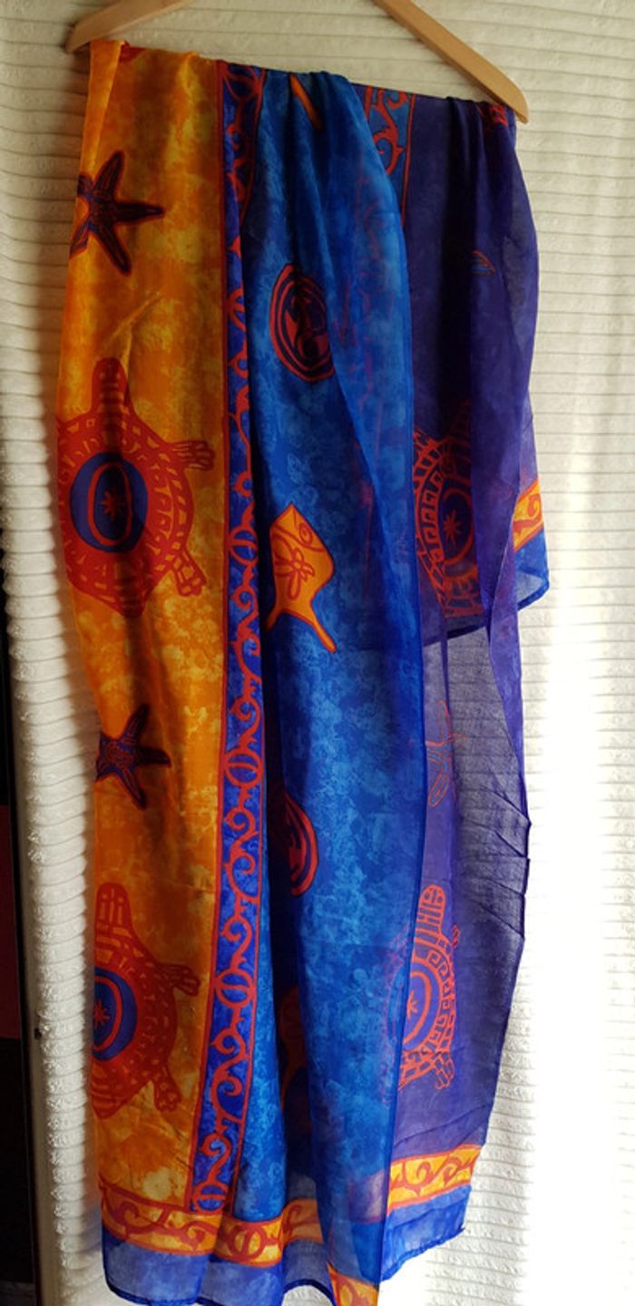 Perso orange bleu violet
