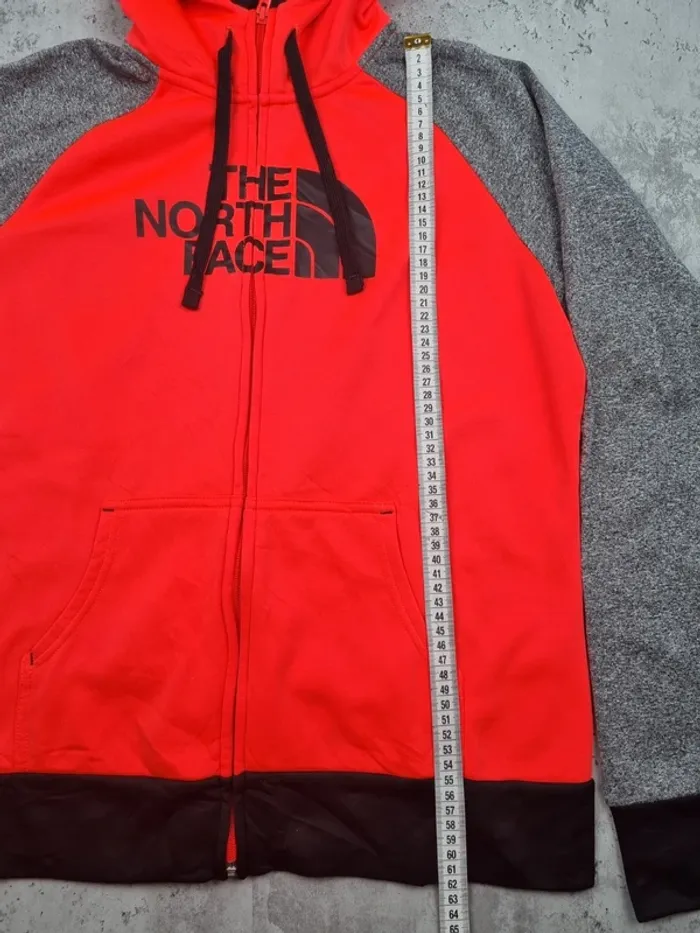 Veste zippée à capuche The North Face rose et grise – Taille M Femme (mesures en photos) - photo numéro 5