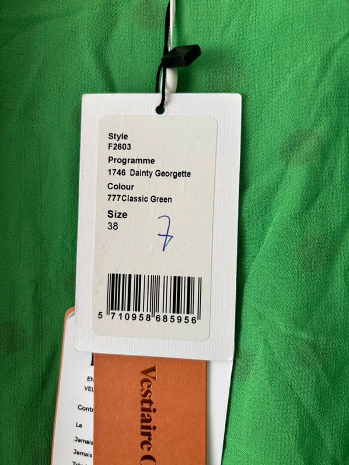 Robe Ganni verte à pois taille 38 - photo numéro 8