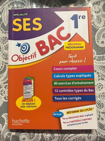 Objectif bac 1ere SES spécialité
