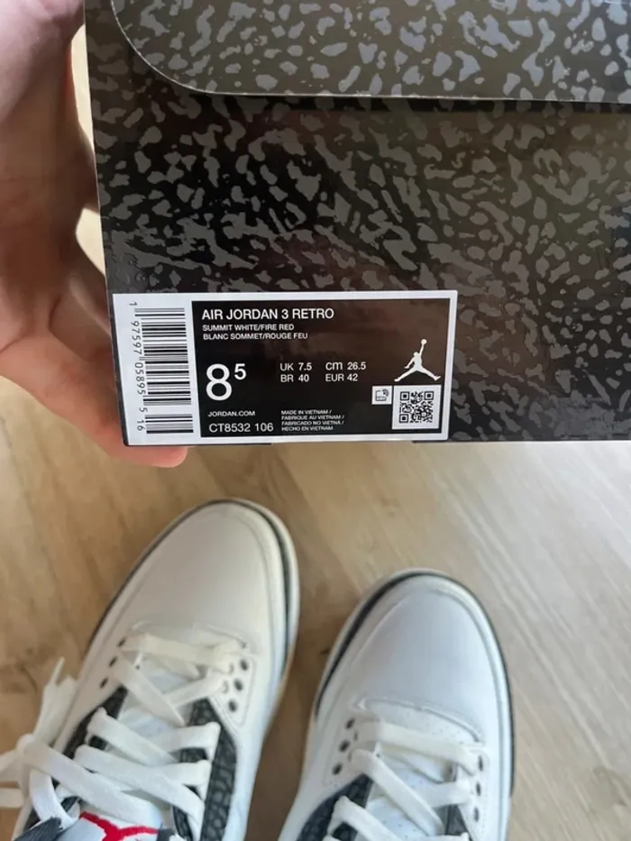 Air Jordan 3 Cement Grey 42 - photo numéro 6
