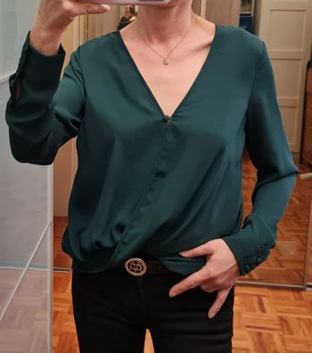 Blouse femme vert petrole Camaïeu T38