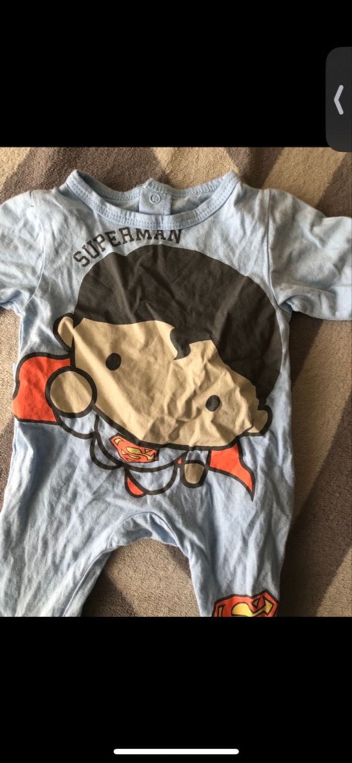 Pyjama bébé super man taille 1 mois - photo numéro 2