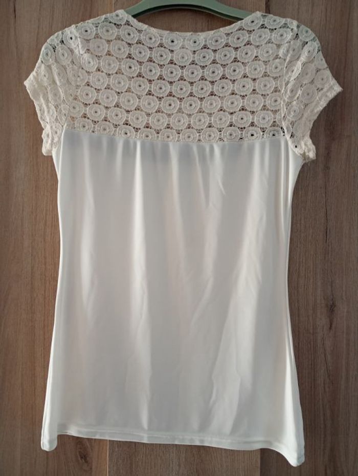 Teeshirt dentelle femme jus d’orange - photo numéro 4