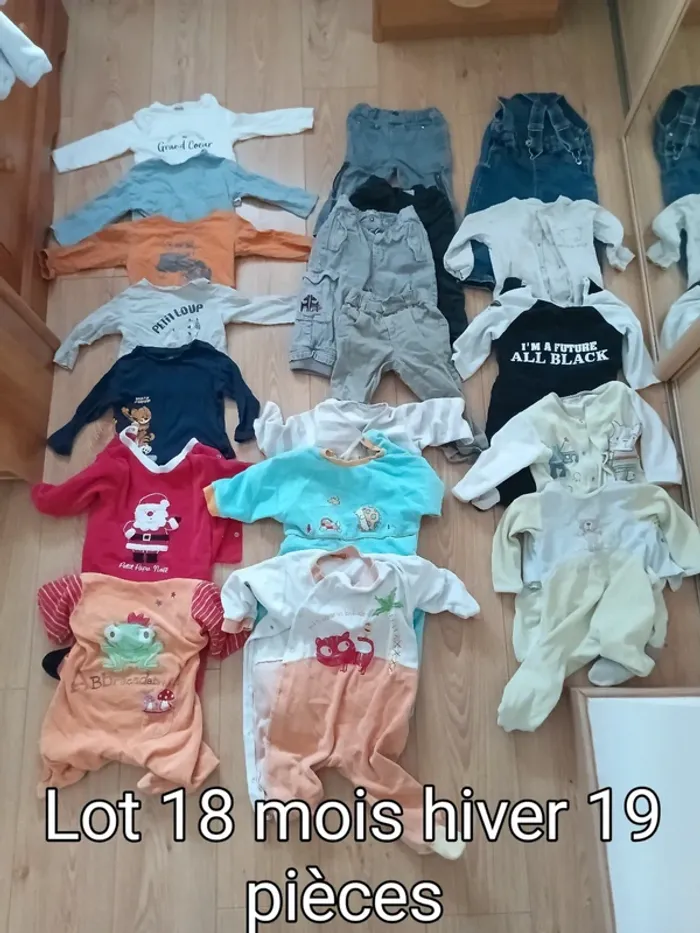 Lot de 19 vêtements hiver 18 mois garcon - photo numéro 7