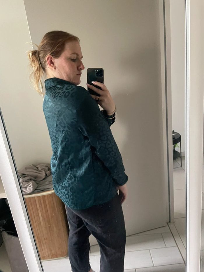 Chemisier blouse vert crocodile shein - photo numéro 4