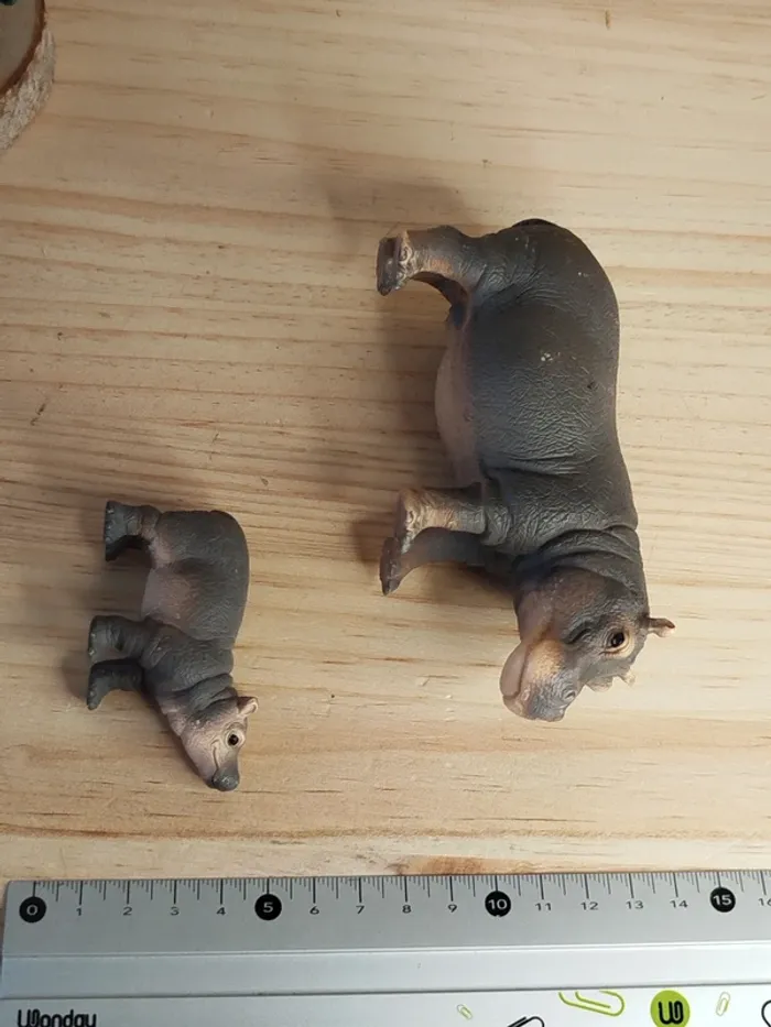 Schleich hippopotame et son bébé Figurine animal de la savane - photo numéro 10