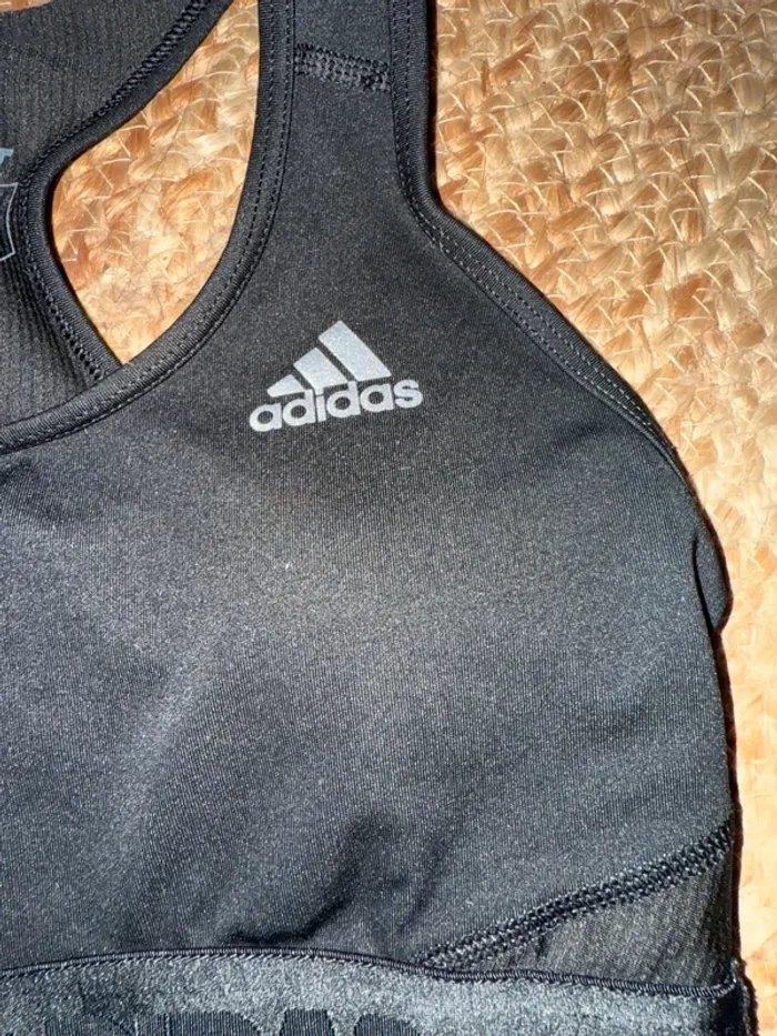 Brassière de sport Adidas Techfit Compression, couleur noir - photo numéro 3
