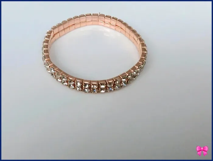 Bracelet multirangs strass argenté doré rosé tendance - photo numéro 5