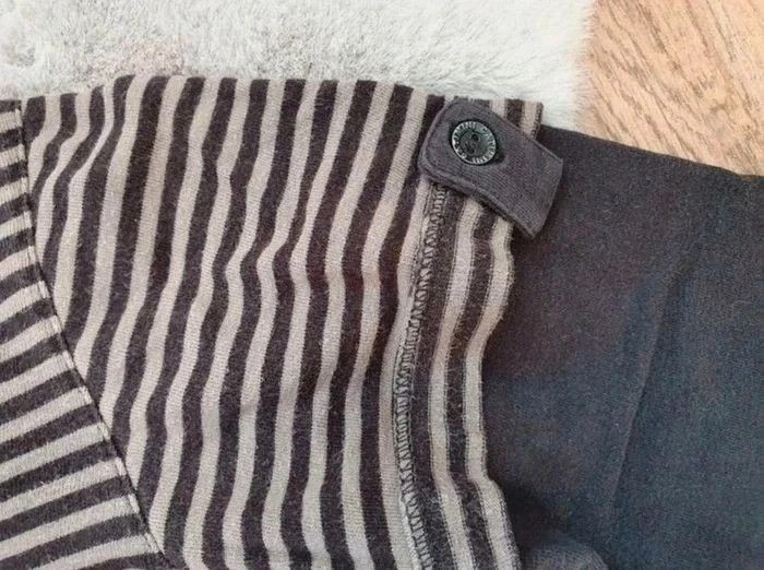 T.shirt manches longues rayé marron et beige Catimini 4 ans - photo numéro 3