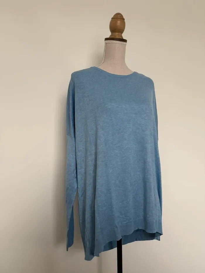 Haut bouse chemisier camisa chemise camicetta blusa t-shirt camicia overhemd Folder manches pull - photo numéro 4