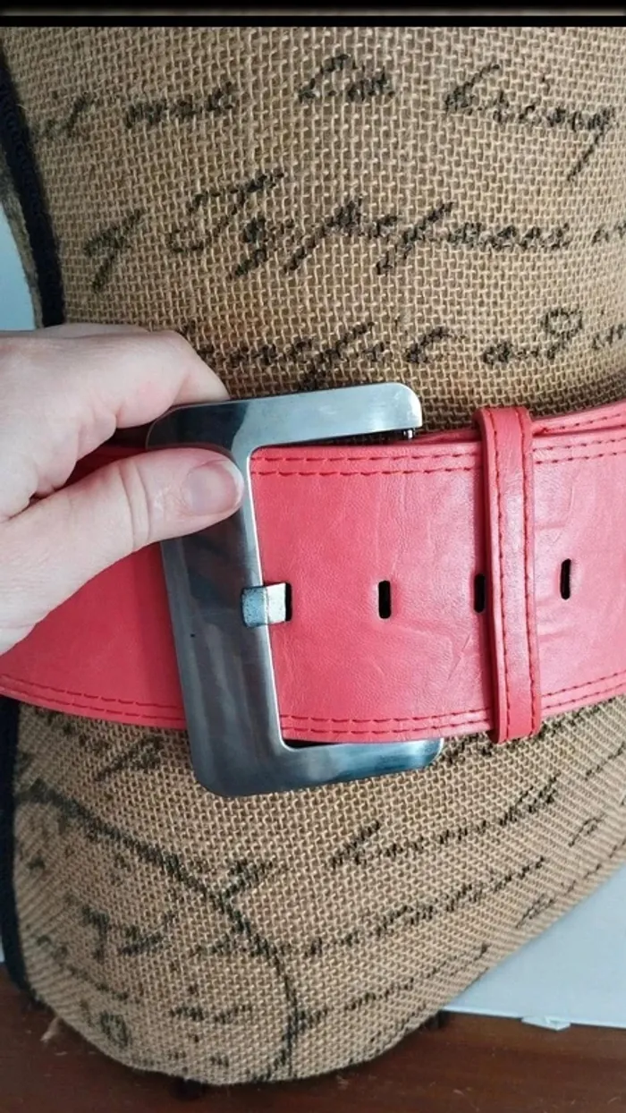 Superbe ceinture rose large 100 cm femme synthétique - photo numéro 8