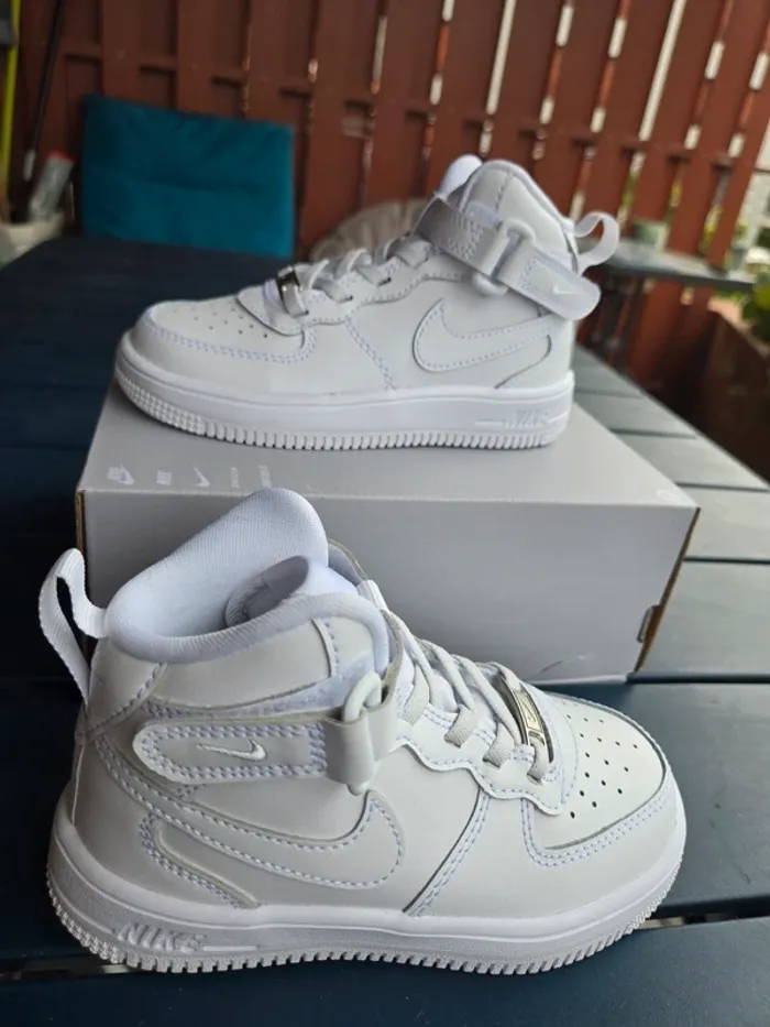 Nike force 1 mid easyon taille 27 neuves blanche - photo numéro 2