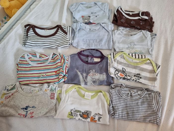 Lot de 11 bodies 6 mois