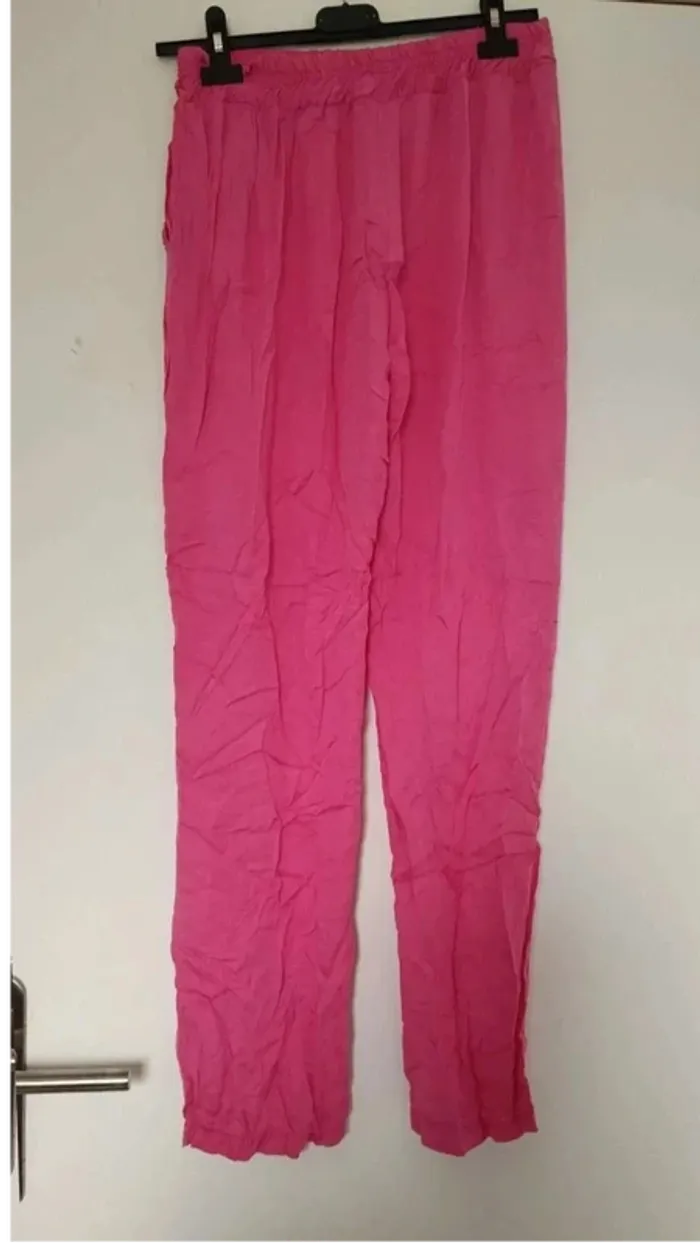 Pantalon de plage été rose taille l - photo numéro 7