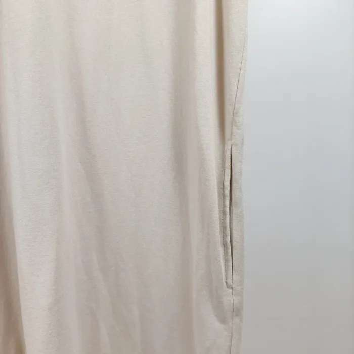 Robe longue beige River Island coupe droite t-shirt 100 % coton T34 neuve avec étiquette A1247 - photo numéro 5