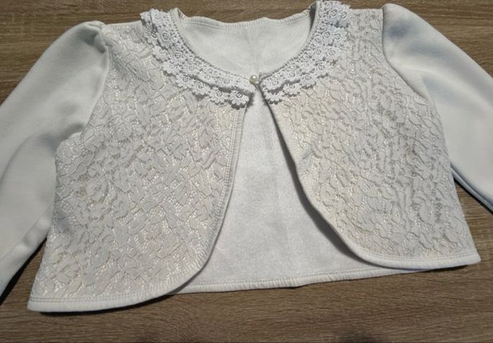 Boléro / gilet blanc fille – 150 cm - NEUF