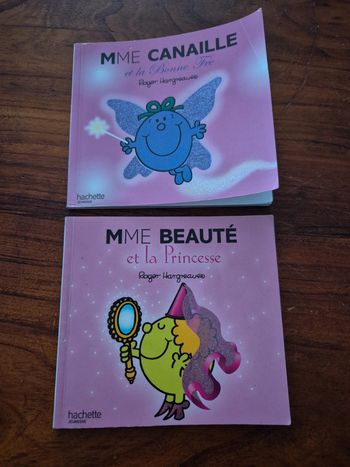 Lot de 2 livres monsieur madame paillettes