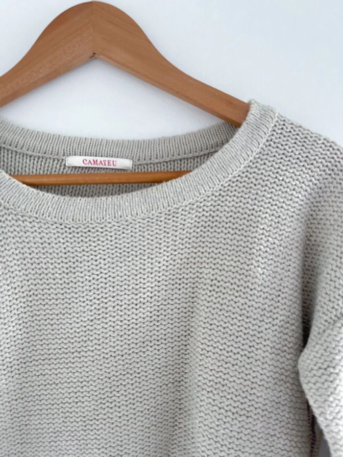 Pull beige irisé Camaieu - photo numéro 6