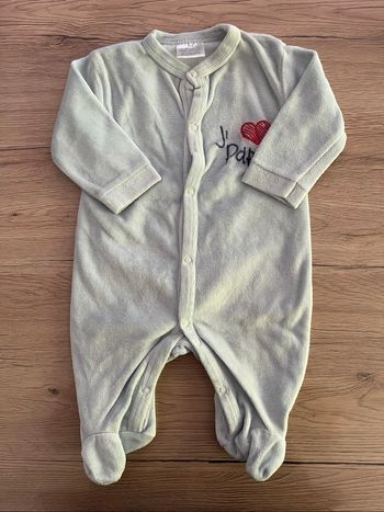 Pyjama velours j’aime papa