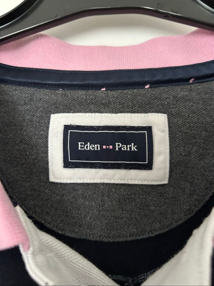 Polo manches longues bleu marine col rose brodé Eden Park 2XL - photo numéro 3