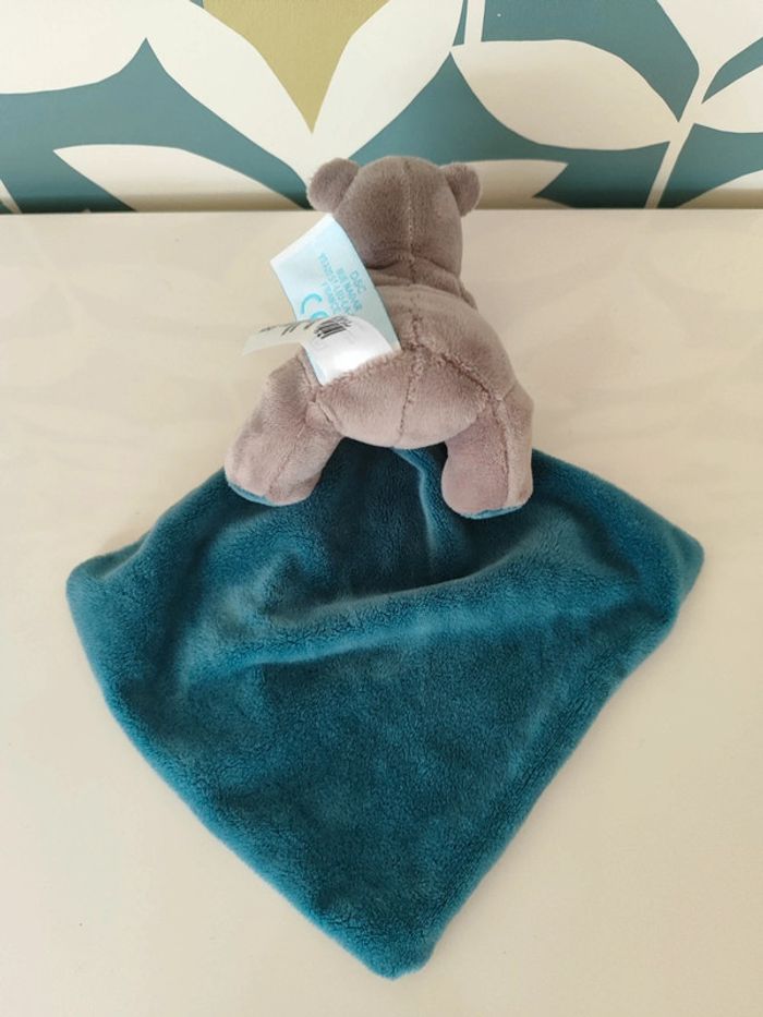 Doudou hippopotame mouchoir baby nat - photo numéro 2