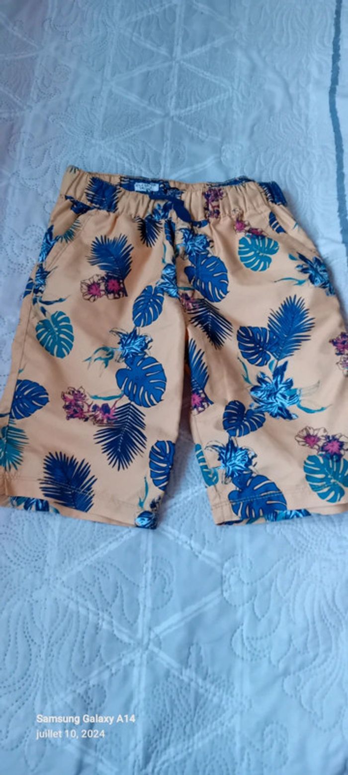 Bermuda léger imprimé hawaïen orange garçon 12 ans in extenso - photo numéro 7