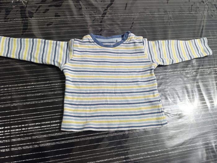 Lot de 2 tee shirt manches longues 3 mois - photo numéro 2
