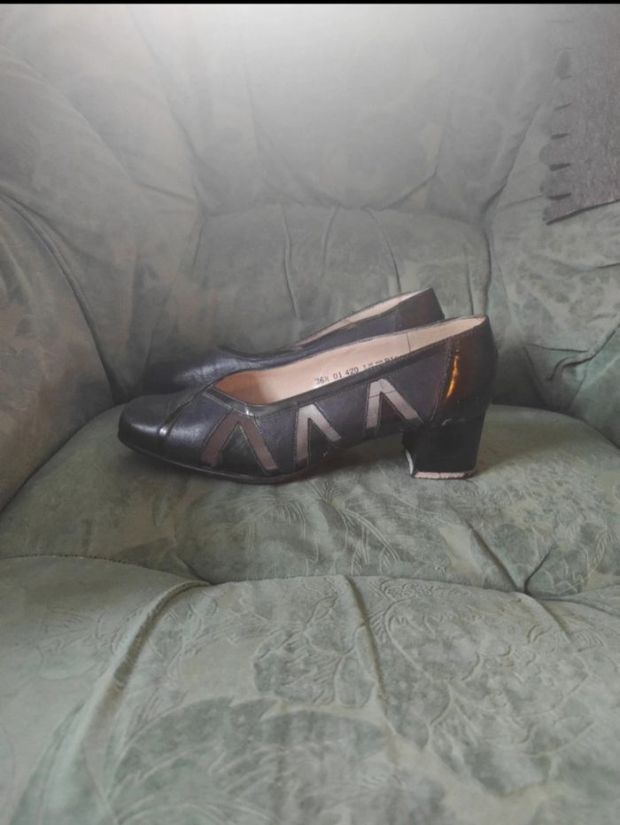 Kitten heel mocassin escarpins babies petit talon vintage retro