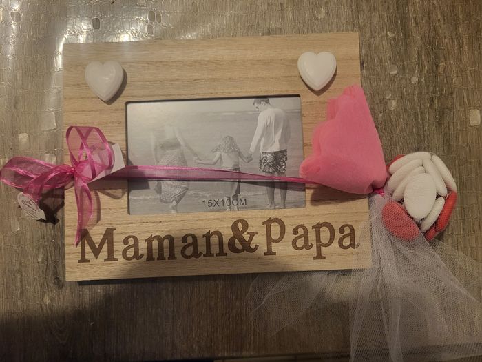 Magnifique cadre bapteme pour maman et papa