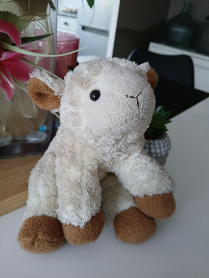 Péluche Mouton beige et marron - photo numéro 7