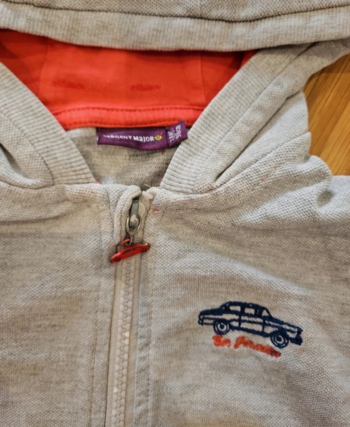 Gilet zippé gris - photo numéro 3