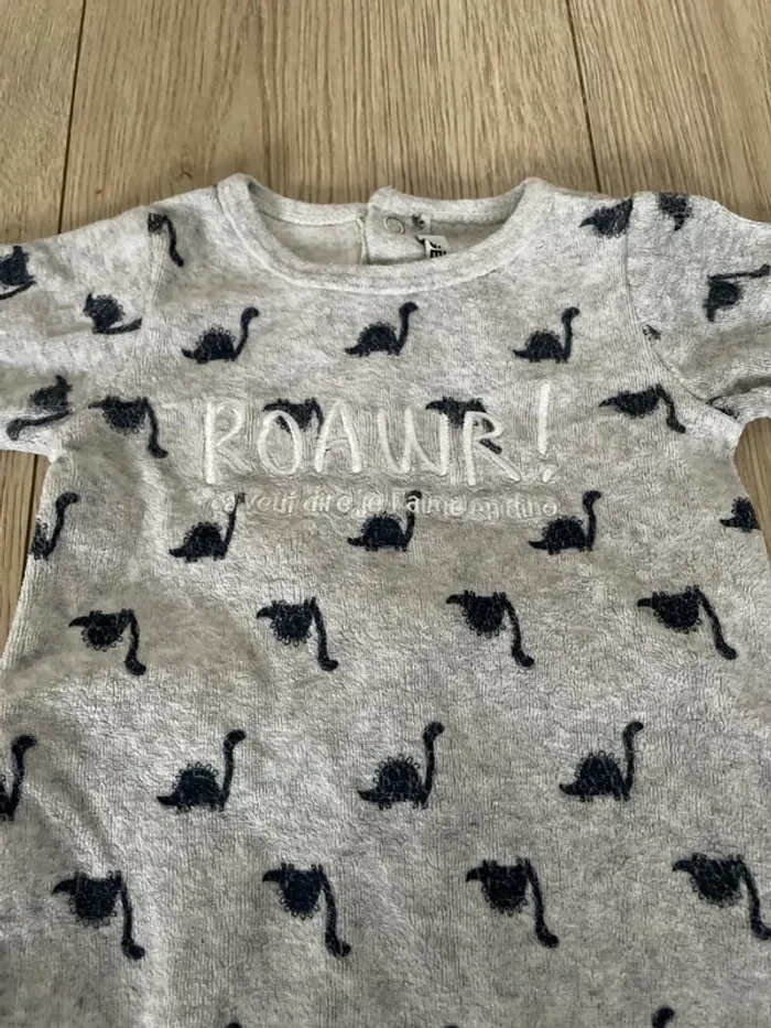 Pyjama velours gris - photo numéro 2