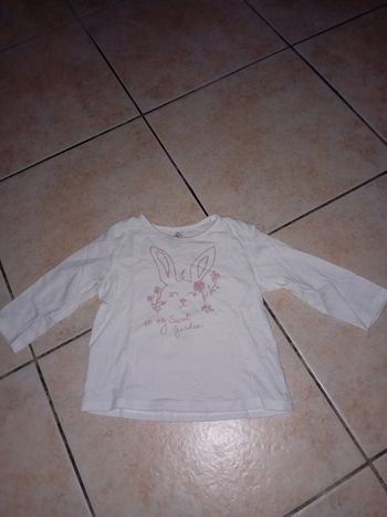 Manche longue 12 mois banc Tex