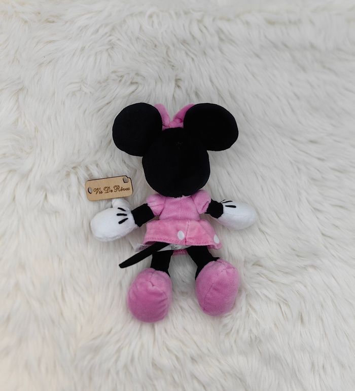 Doudou peluche Minnie robe rose et blanc pois 20 cm - photo numéro 2