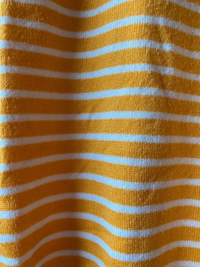 Pull Tisaia 38/40 Marinière orange et blanche - photo numéro 2